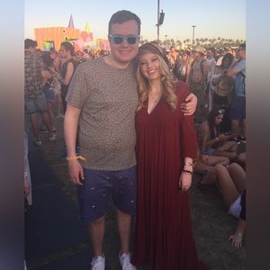 Burgundy Bohemian Dress